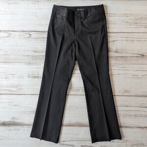 Banana Republic Factory Black Pinstripe High Waist Trouser Pants sz 2